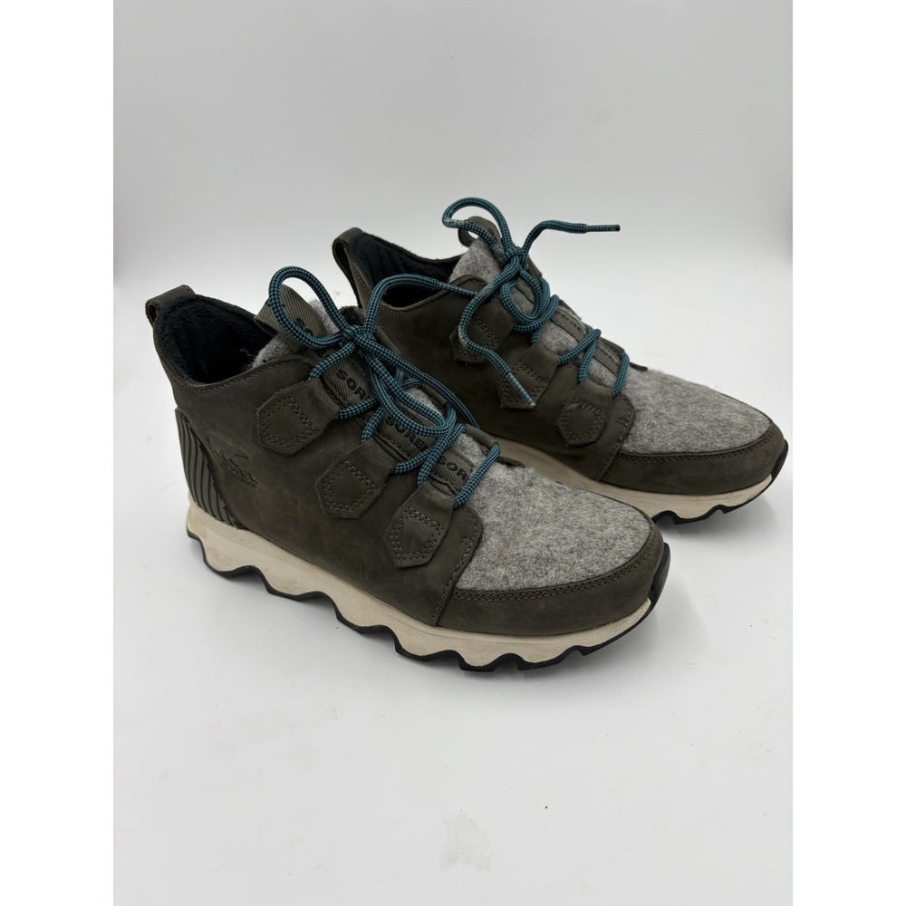 SOREL Women's Size 7.5 Kinetic Impact Caribou Plus Waterproof Boot Green Aloe - Picture 8 of 10